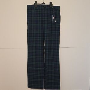 Men's Plaid Pants - Green and Blue